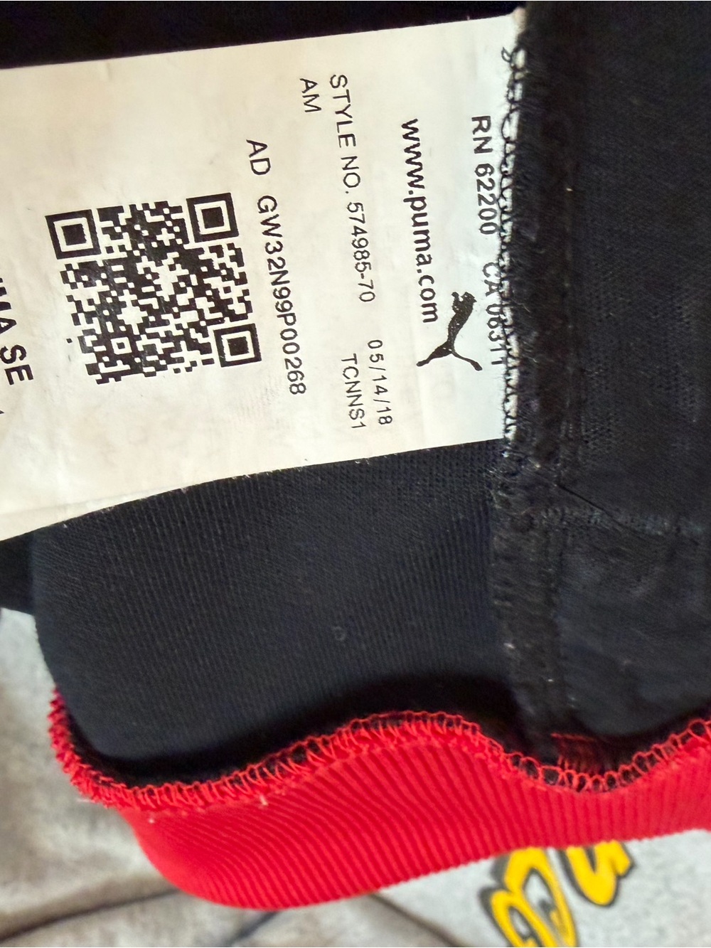 Puma Black Jacket with Red Accents and White Stripes - Picture 11 of 15